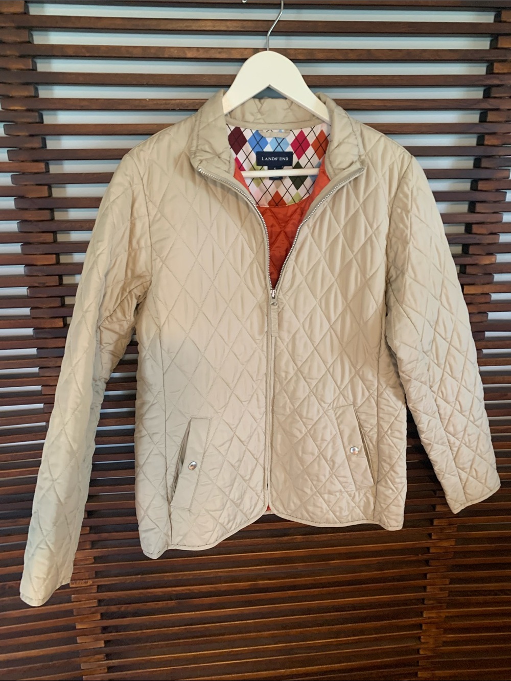 🎉NEW LISTING!🎉Lands' End Quilted Light Beige Women's Jacket